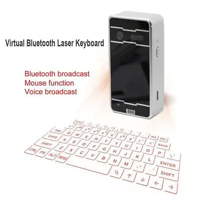 Bluetooth Wireless Laser Projection Virtual Keyboard Portable Keypad • £35.99