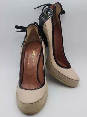 Tapeet By Vicini Women's Leather Cone Heel Shoes Made In Italy 38.5 • $52.50