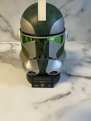 Star Wars Master Replicas Clone Commander Gree 0.45 Scale Mini Helmet • £62.50