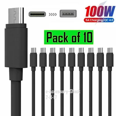 10x Type C To USB-A Fast Charge Cable Cord Charging Quick Charger Bulk Wholesale • $5.92