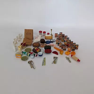 Vintage Dollhouse Miniature Lot - Approx 75 Pieces Kitchen Supplies/Foods • $40