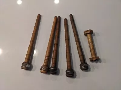 Antique Wood Bobbin Spindles Spools- Lot Of 6 • $9.88