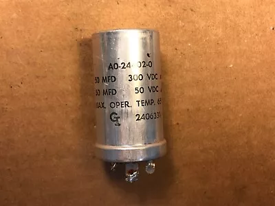 Vintage GI Micamold 50 + 50 Uf At 300v + 50v Can Capacitor GUARANTEED • $12