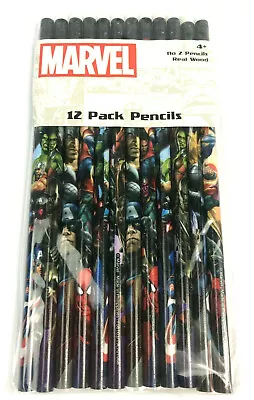 12pk Superhero #2 Marvel Real Wood Pencils For School Boys Girls & Party Gifts  • £6.33