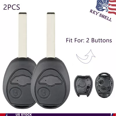 2 2Buttton Remote Key Shell For BMW Mini Cooper S R50 R53 Uncut Blade Blank Case • $11.65