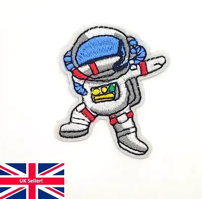 Astronaut Iron Sew On Patch Nasa Spaceman Badge Embroidered Patches Kids Boys • £2.39