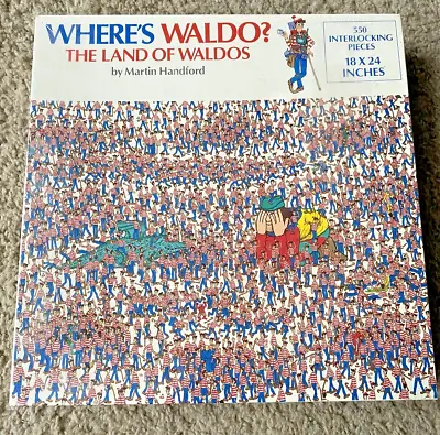 Vintage Wheres Waldo The Land Of Waldos Jigsaw Puzzle 550 PCS 18x24 New Sealed • $24.99