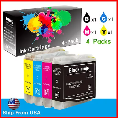 4PK LC51 Ink Cartridge LC51BK For MFC-465CN MFC-665CW MFC-685Cw Printer (BCMY) • $5.86