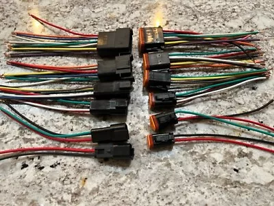 Assembled Black Deutsch 16 Awg Harness Waterproof Connector Pigtail • $10