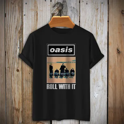 Roll With It Song T-Shirt (What's The Story) Morning Glory? Oasis Rock Band • $19.95