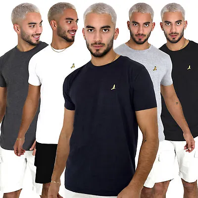 Mens 3 5 Pack T-Shirt Multi Pack Striped Tee Cotton Casual Gym Tops Brave Soul • £16.99