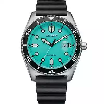 Citizen Eco-Drive Mens Watch Teal Dial AW1760-14X - Free Shipping! • $249