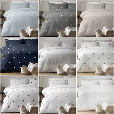 Appletree Dot Garden Soft Textured Spots Polka Dot Duvet Cover Set • $58.43