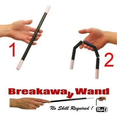 Break Away Wand~Magic Trick For Beginners~Make The Wand Collapse~Breakaway~Prop • £6.99