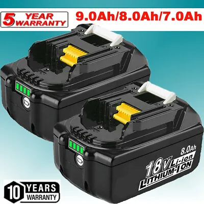 2X For Makita 18 Volt BL1830 LXT Li-ion 7.0Ah Battery BL1850B BL1860B BL1840 UK • £22.89