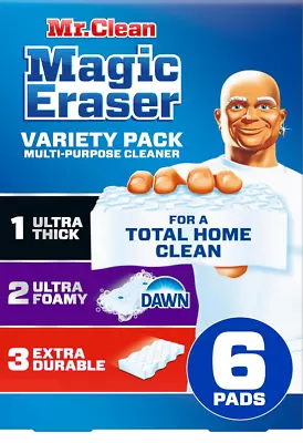 6 Pads  Mr. Clean Magic Eraser Ultra Thick Clean Magic Eraser Pack With Durafoam • $12.93