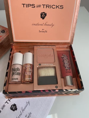 £39.99 • Buy Benefit Go Tropi Coral Lip & Cheek Kit CORALISTA Powder Lipgloss Cha Cha Tint