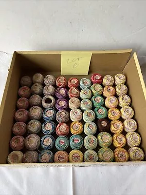 Vintage J&P CoatsStar Lily Tatting & Crochet Thread 63 Mixed Colors 60-75 Yds. • $1.99