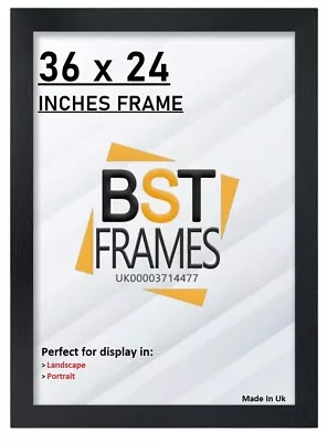 £16.95 • Buy 36x24 Inches Poster Frame Black White Oak Wooden Effect  Maxi Size 61cm X 91.5cm