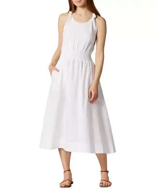 Joie Kenzie Linen Cotton Twist Strap Midi Dress 10B 2363 • $39.96