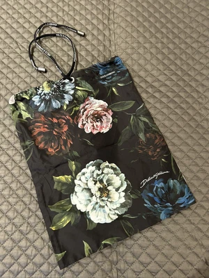 £11 • Buy Dolce Gabbana ‘flowers’ Drawstring Cloth Bag