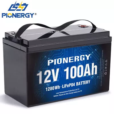 12Volt 100Ah Lithium Iron Battery LiFePO4 Deep Cycle Rechargeable 4WD RV Solar  • $350.55