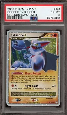 Pokemon Gligor Lv.X Legends Awakened Ultra Rare Holo #141 PSA 6 • $10.50