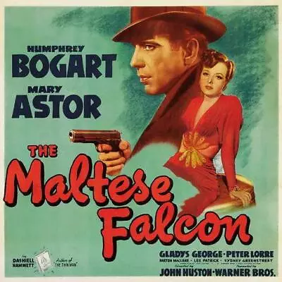 THE MALTESE FALCON Movie POSTER 30 X 30 Humphrey Bogart Mary Astor A • $24.95