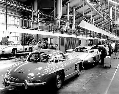 1954 Mercedes-Benz 300SL Gullwing Coupe ASSEMBLY LINE Photo (178-d) • $11.97