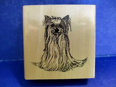 Yorkie Yorkshire Terrier Dog Stamp Gallery Rubber Stamp Wood Mtd • $7.50