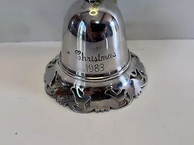 Vintage Towle Silversmith Silver Plated Bell 1983  Musical Christmas Ornament • $19.99