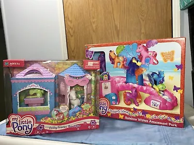 My Little Pony MLP G3 Rainbow Wishes Amusement Park & Frilly Frocks Boutique MIB • $99.99