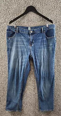 Mossimo Skinny Boyfriend Jeans Blue Denim Stretch Jeans Women's Size 16 • $15.99