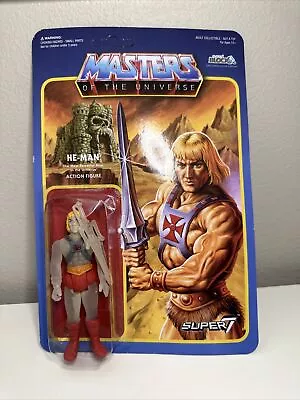 2017 He Man Masters Of The Universe Glow In The Dark Nerd Block Super 7 Carded • $49.99