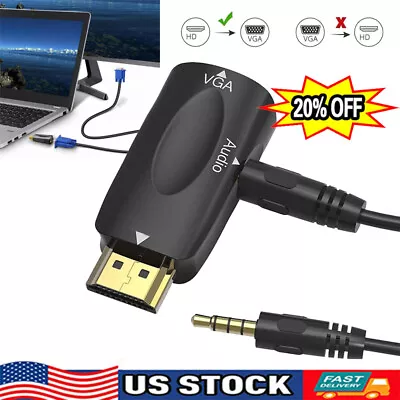 Hdmi  To Vga High-definition Converter Master Audio Cable Converter US • $4.99