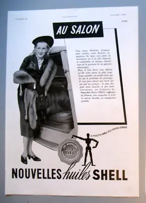 Shell Press Advertisement New Oils At The Salon Mascot Ad 1938 • $3.20