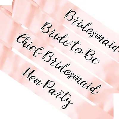 NEW Luxury Hen Party Sashes Night Out Bride To Be Sash Ideas Instagram UK Made • £5.79