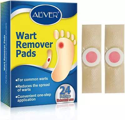 Wart Removal Plasters 24Pcs Wart Remover For Hands Feet Corn Removal Plaster A • £8.11