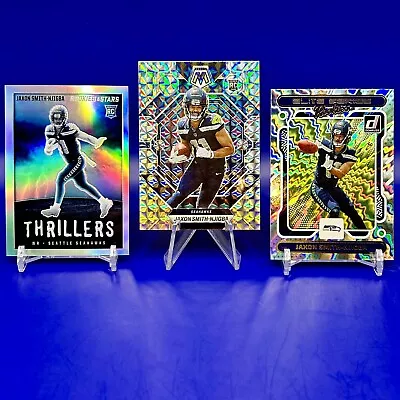 Jaxson Smith-Njigba Rookie Card Lot X3 - Silver Mosaic Thrillers & Elite Series • $7.50