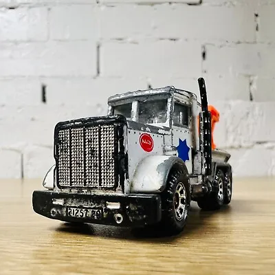 Peterbilt Wreck Tow Truck MB061 White Orange Police Motor City Set • $6.95