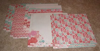 My Minds Eye 12x12 Double Sided Paper Lot (10) ~ Lucky In Love • $8.99