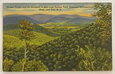 Vintage Postcard Hoosac Valley & Mt Greylock • $5.25