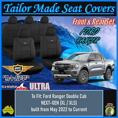 SharkSkin Full Neoprene Seat Covers For Ford Ranger PY NEXT-GEN Dual Cab XL/XLS • $449.98