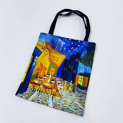 Vincent Van Gogh The Cafe Terrace Painting Printed Canvas Tote Bag Shoulder • $9.99