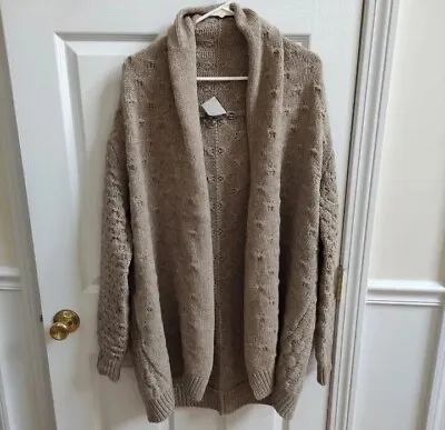 Vince Yak Wool Blend Sweater Cardigan Women's M Oatmeal • $60