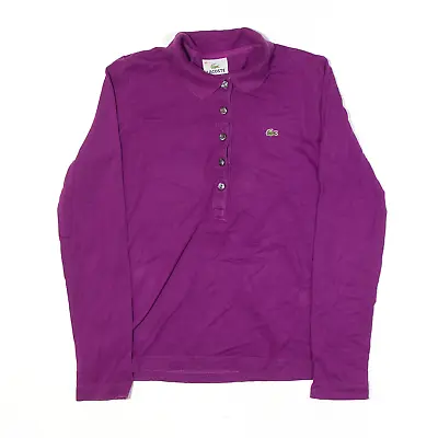 £29.99 • Buy LACOSTE Polo Shirt Purple Long Sleeve Womens M