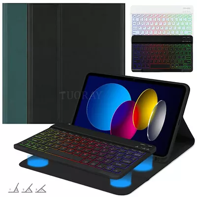 For IPad 5/6/7/8/9th/10th Gen Air 4/5th Pro 11 Backlit Keyboard Smart Case Cover • £12.99