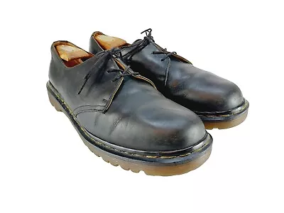 Vintage Dr Martens Oxfords Mens UK 11 US 12 Black Leather Shoes 1461 England • $57.77