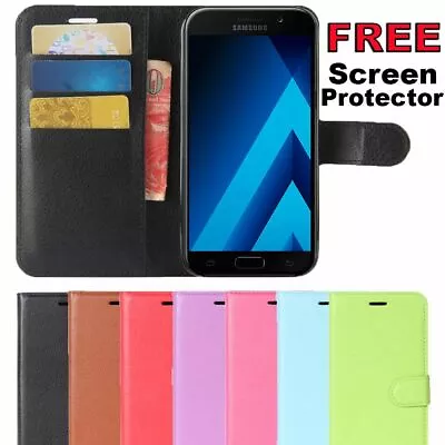 Leather Wallet Card Flip Case Stand Cover For Samsung J1 J2 J5 J7 PRO 2017 2018 • $9.45