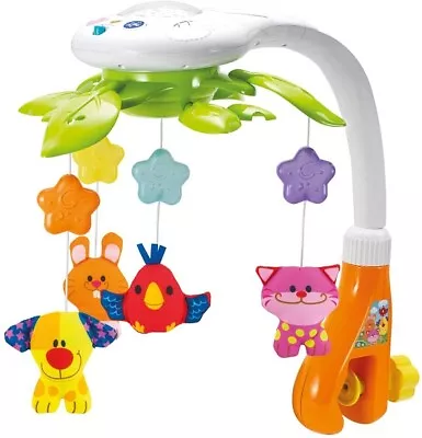 KiddoLab Baby Crib Mobile Lights And Relaxing Music Ceiling Light Projector • $28.99